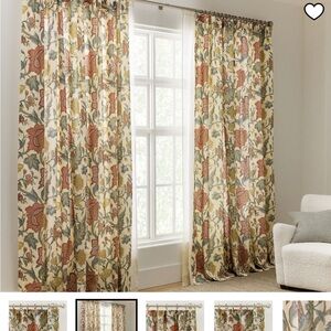 POTTERY BARN Cynthia Palampore Printed Curtain